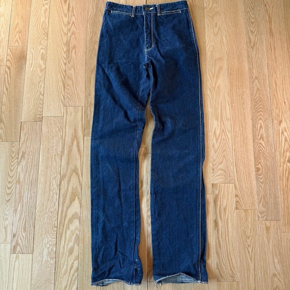 Vintage 80s Sergio Valente High Waist Western Blue Jeans Size 30 (28.25x36)